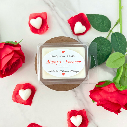 Always and Forever Heart Wax Melts Rose Scented