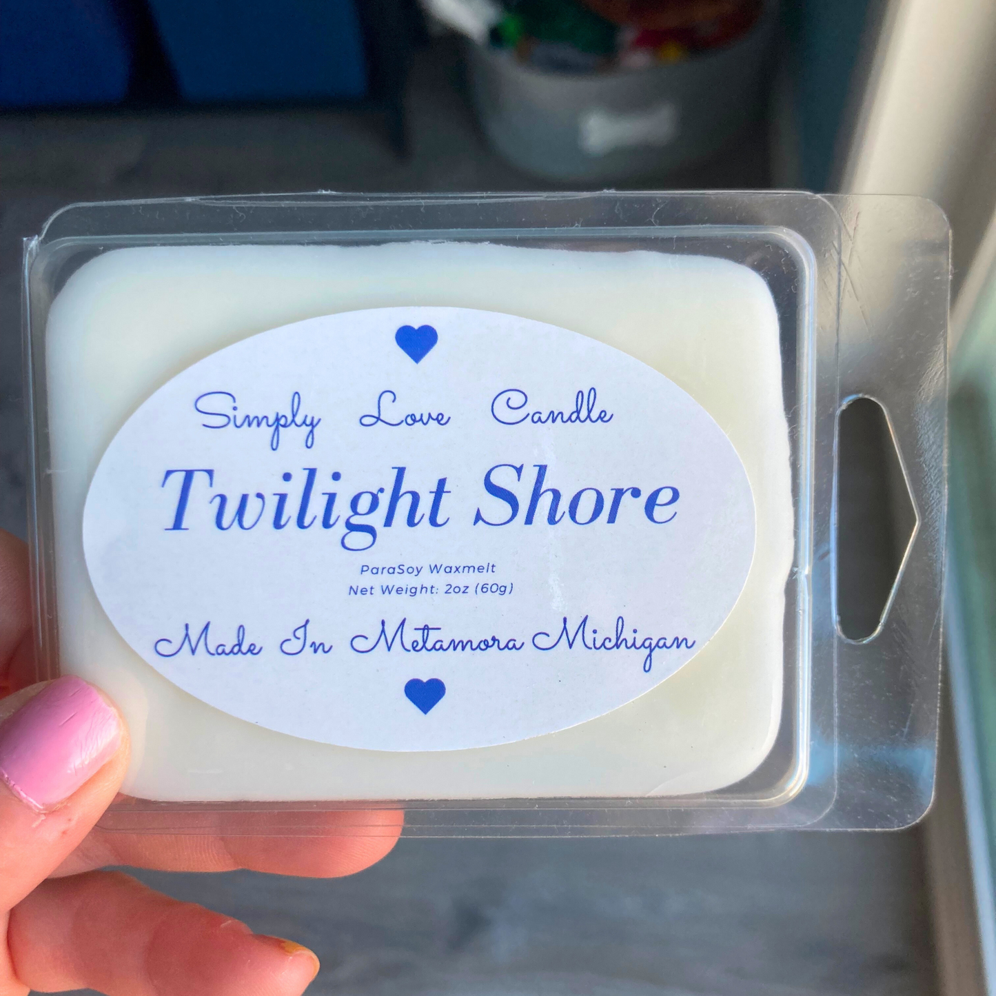 Twilight Shore heart shaped wax melt