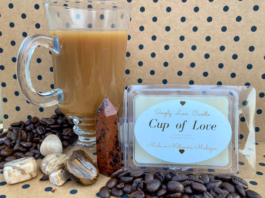 Cup of Love Heart Wax Melt Coffee Scent
