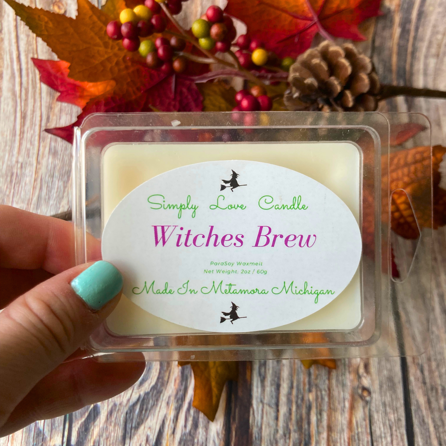 Witches Brew heart shaped wax melt