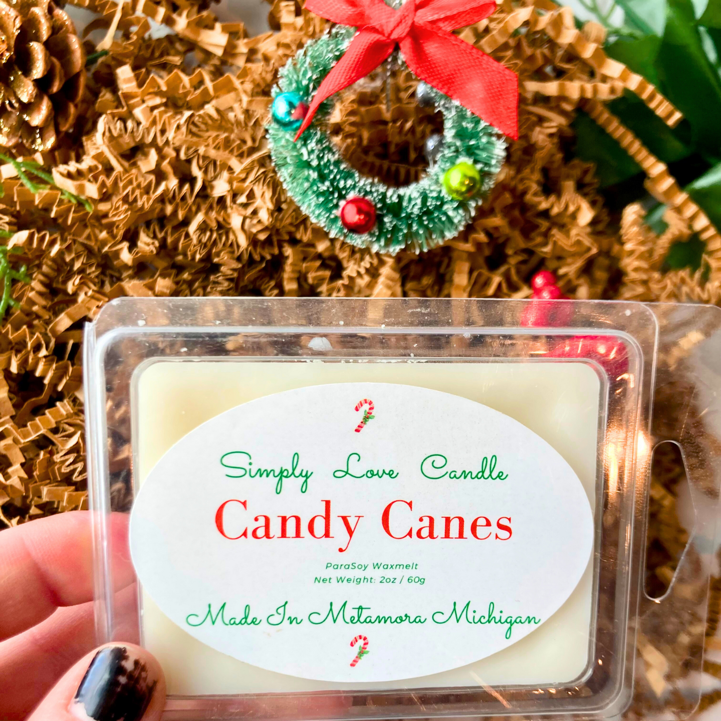 Candy Cane Heart Wax Melt