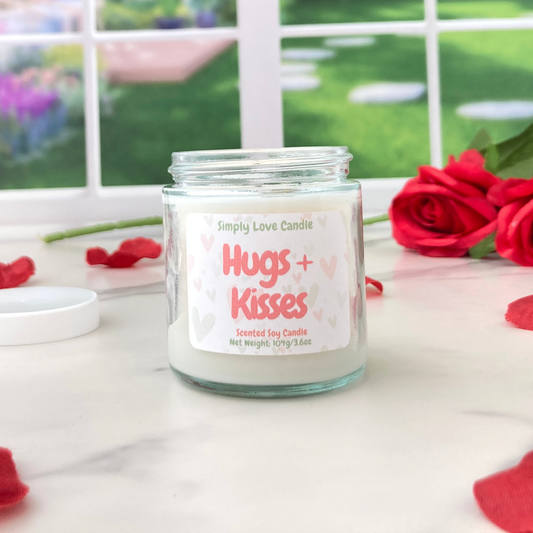 Hugs + Kisses Mini Candle