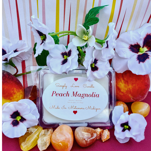 Peach Magnolia Heart Wax Melt