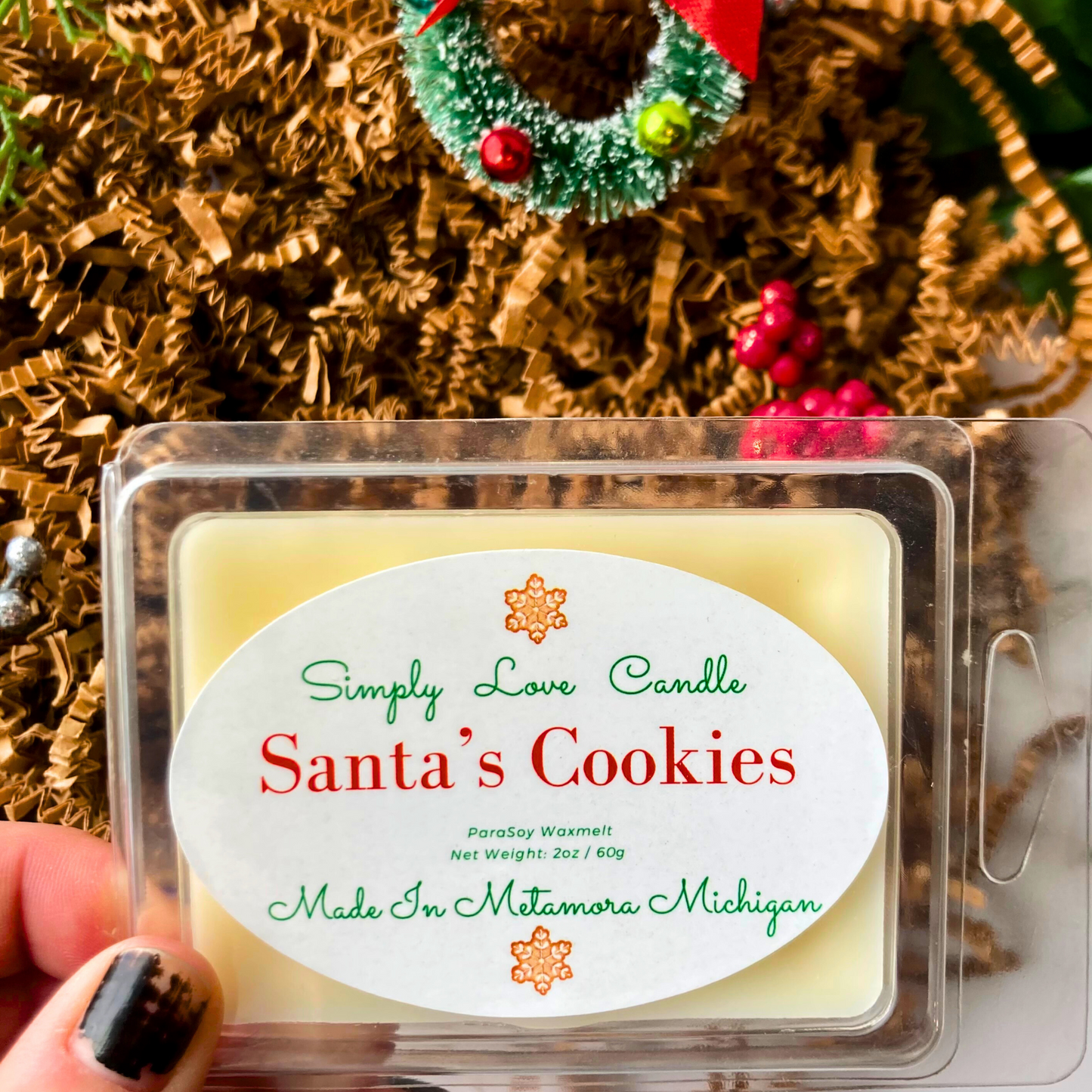 Santa's Cookies Heart Wax Melt