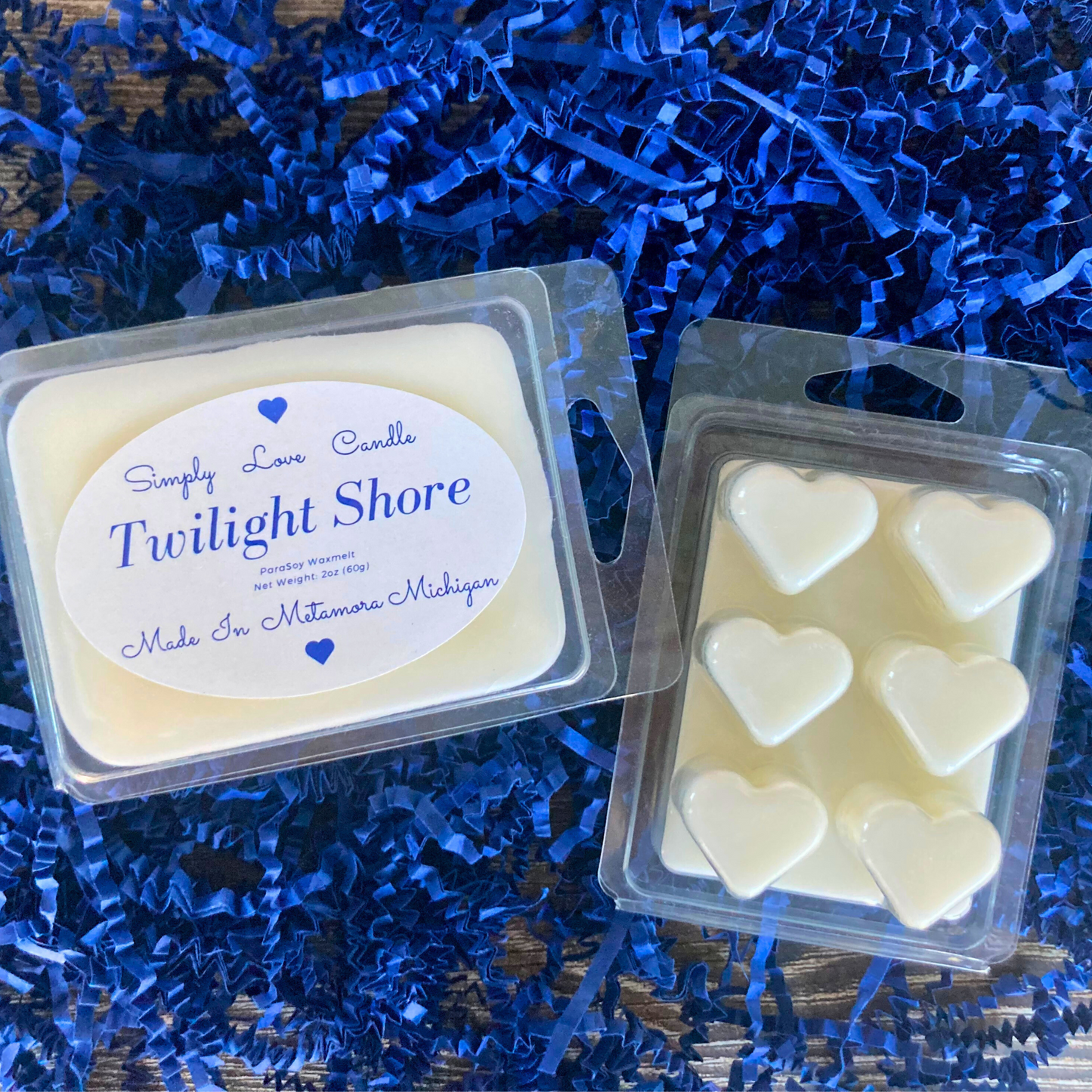 Twilight Shore heart shaped wax melt